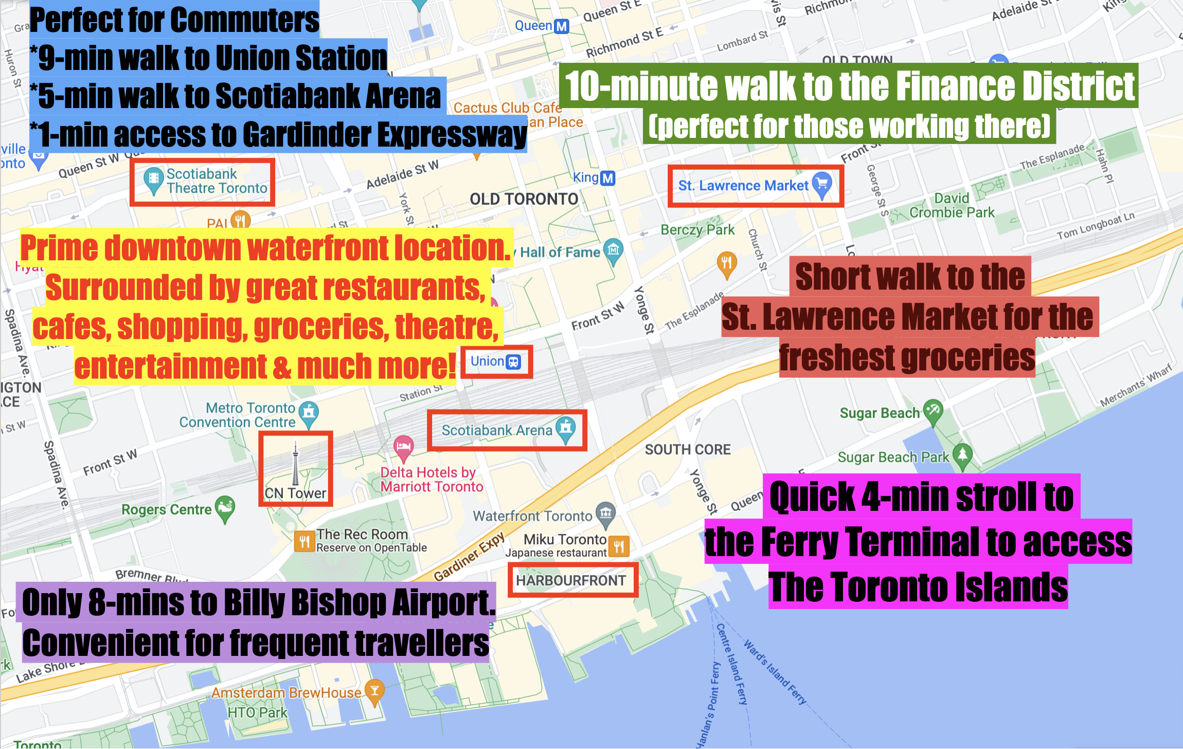 18 Harbour Toronto map